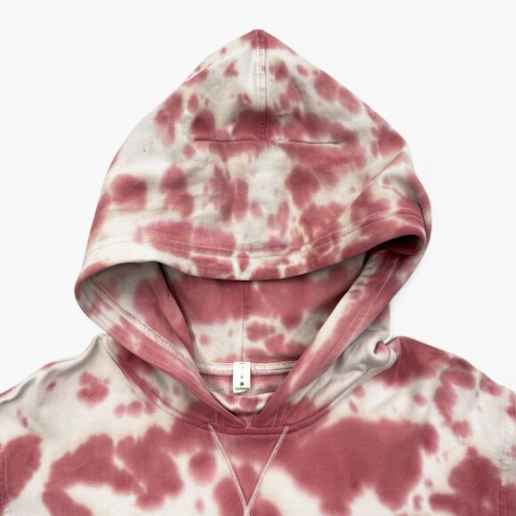 Lululemon Pink White Hooded Tie Dye Camo Hoodie Sweatshirt Pullover Women's 6 - Picture 7 of 13